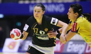 Bojana Popovic playing for Montenegro