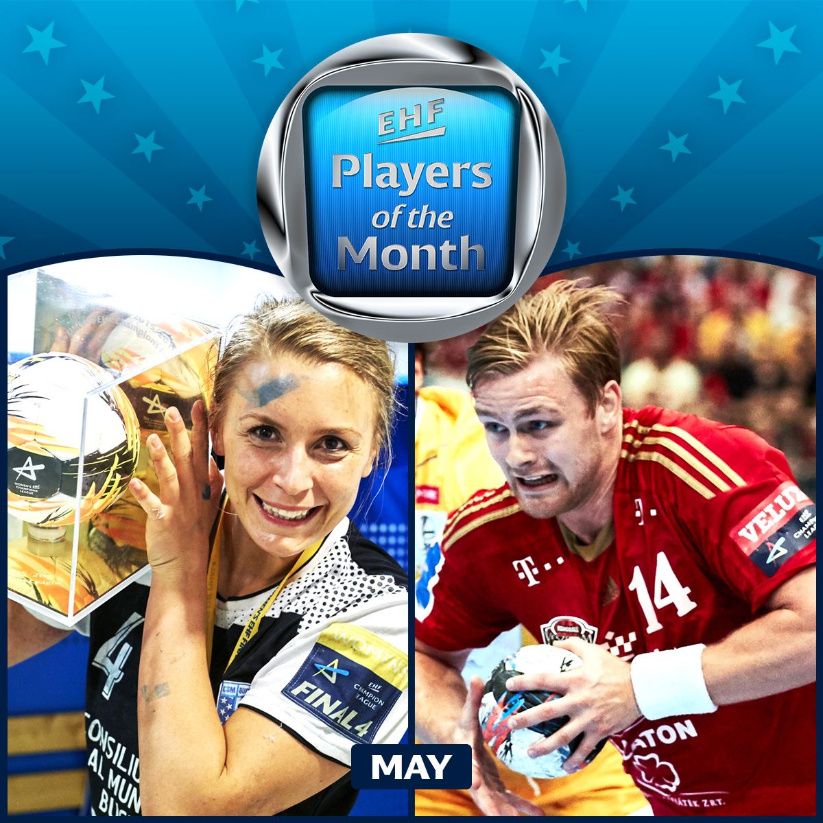 Gullden retains the EHF Player of the Month title alongside Palmarsson