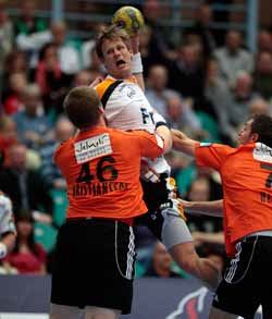 Kolding's sharpshooter Kasper Søndergaard, here in the first game against Zürich, is back in top form again. 